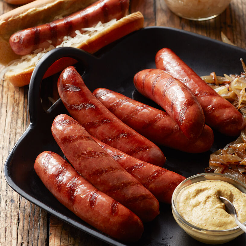 Our Classic Bratwursts are made with a savory blend of pork and beef and a bold, smoky flavor.